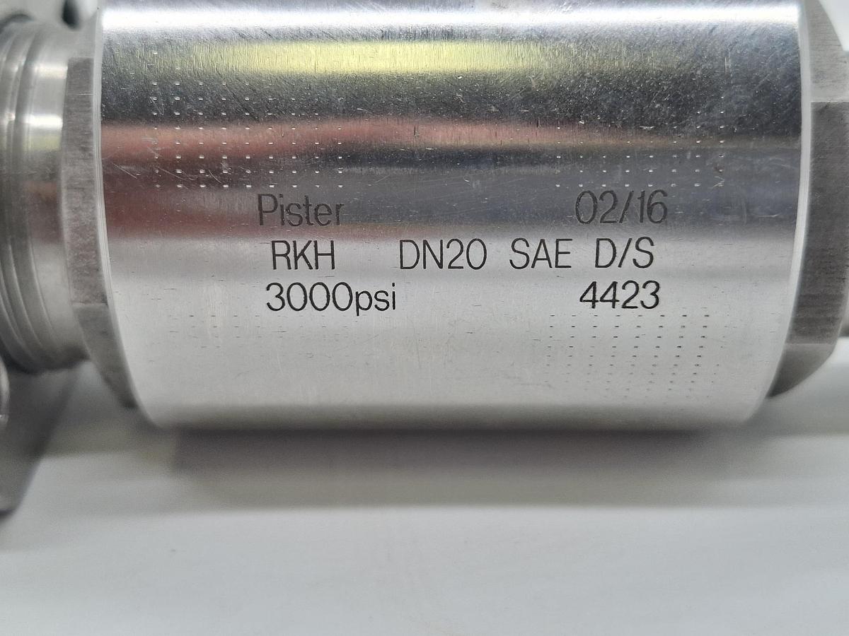 Edelstahl Kugelhahn, RKH DN20 SAE D/S, Pister, neu