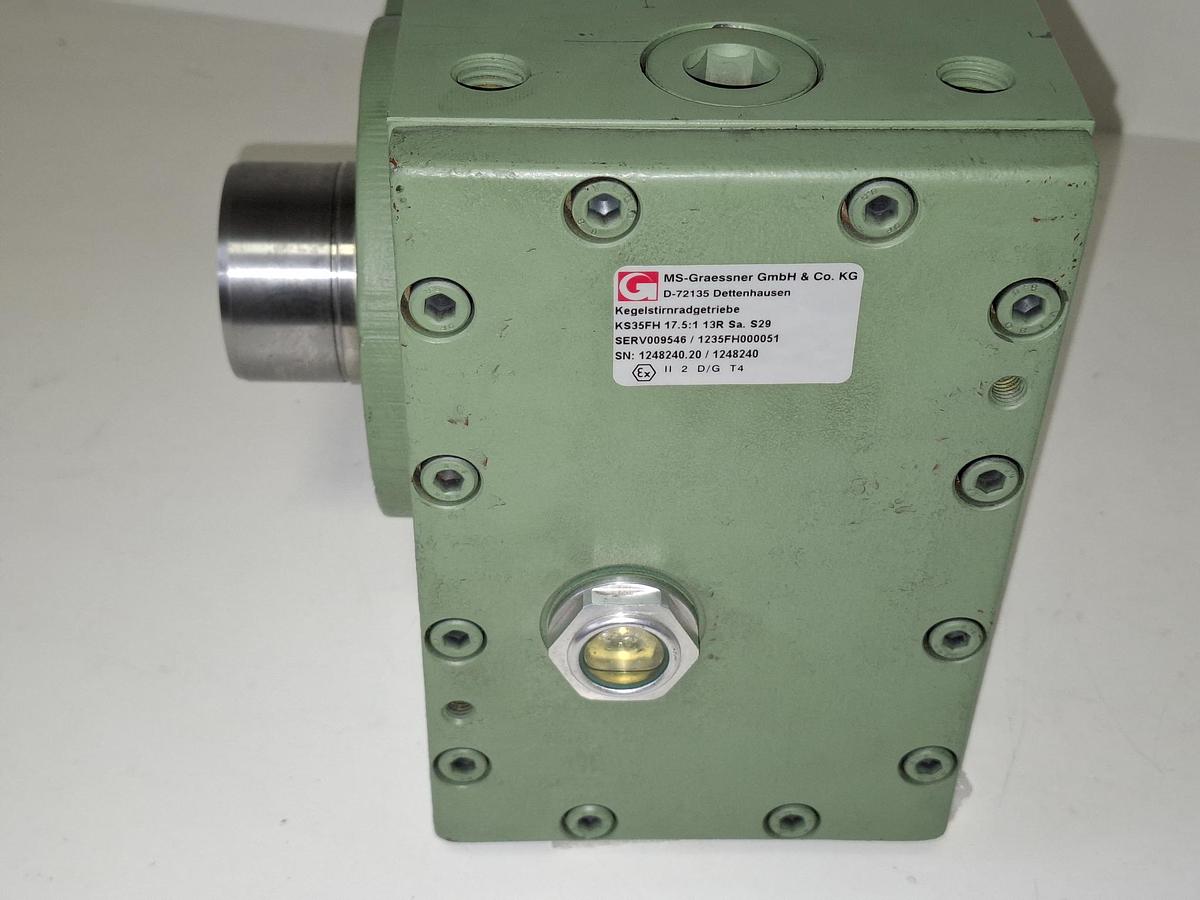 Kegelstirnradgetriebe, KS35FH 17,5:1 13R Sa.S29, Grässner, neuwertig -60%