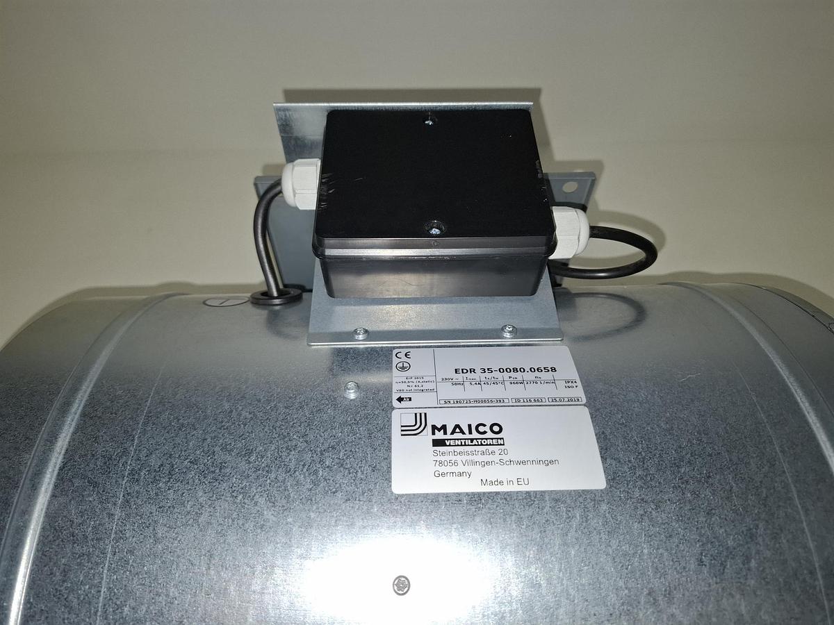 Diagonal Rohr Ventilator, 230V, D350mm, 5000m³/h, EDR 36-0080.0658, MAICO, neu