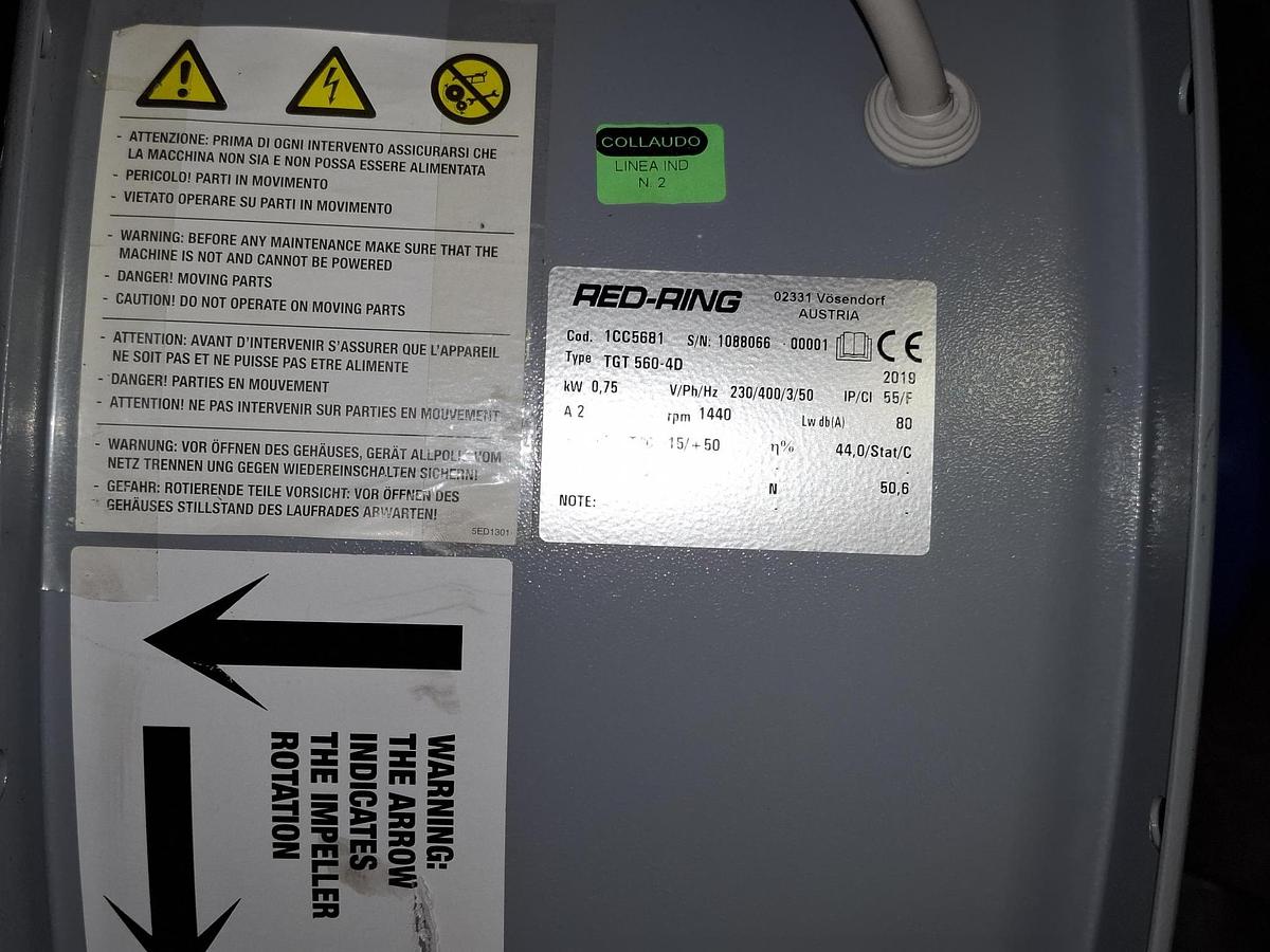 Industrie Rohrventilator mit Zubehör, D560mm, TGT 560-4D + .., Red Ring, neu -40%