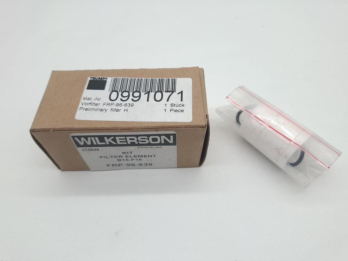 2 Stück Vorfllter für Trumpf 991071, Type H, FRP-96-639, Wilkerson, neu