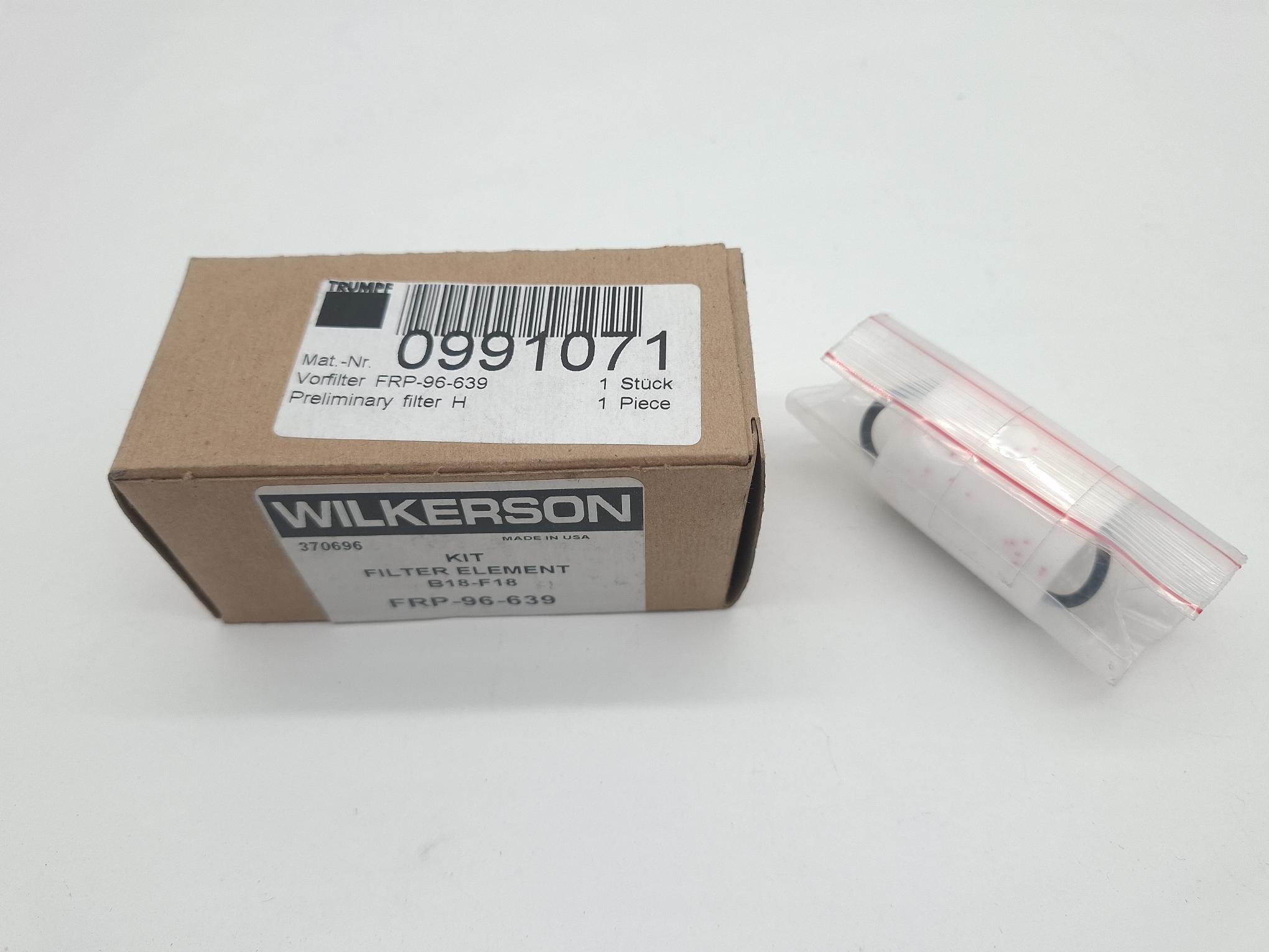 2 Stück Vorfllter für Trumpf 991071, Type H, FRP-96-639, Wilkerson, neu