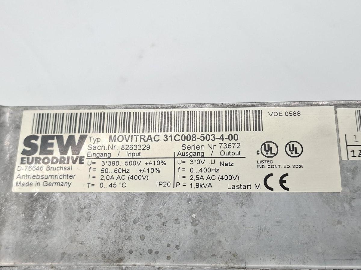 Gebraucht Frequenzumformer Movitrac, 1kW, 31C008-503-4-00, SEW, gebraucht