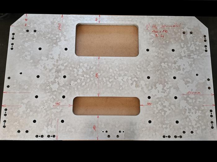 Gebraucht Aluminiumplatten, Konstruktionsalu, Preis -70%, gemäß Fotos, , gebraucht