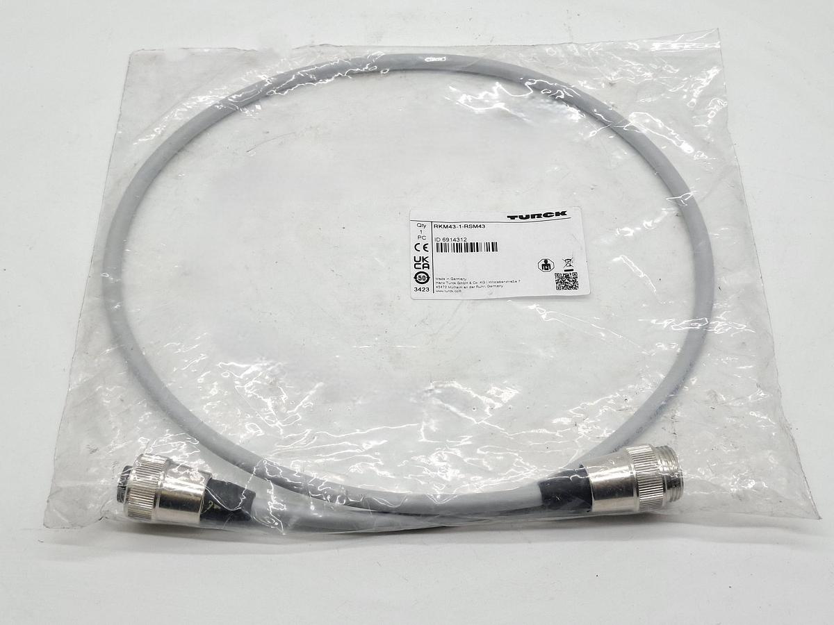 Power supply cable PUR, 1m, RKM43-1-RSM43, Turck, neu