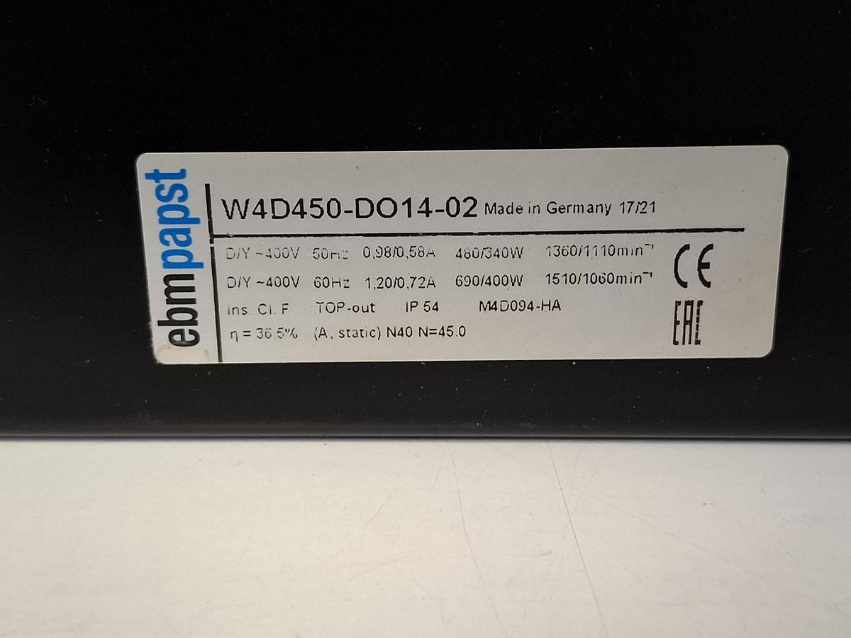 Axiallüfter, W4D450-DO14-02, 0,5KW, 400V, Ebm-papst, neu -40%
