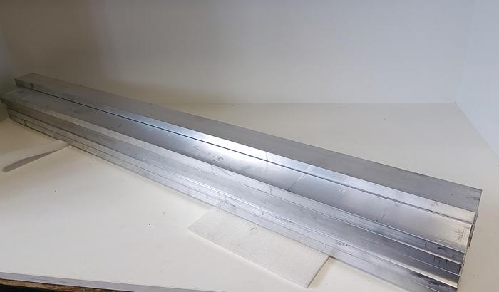 5 Stk. Aluminium Flachprofil, Vollmaterial, 20,5 kg, 60 x 20 x 1280mm, , neu -50%