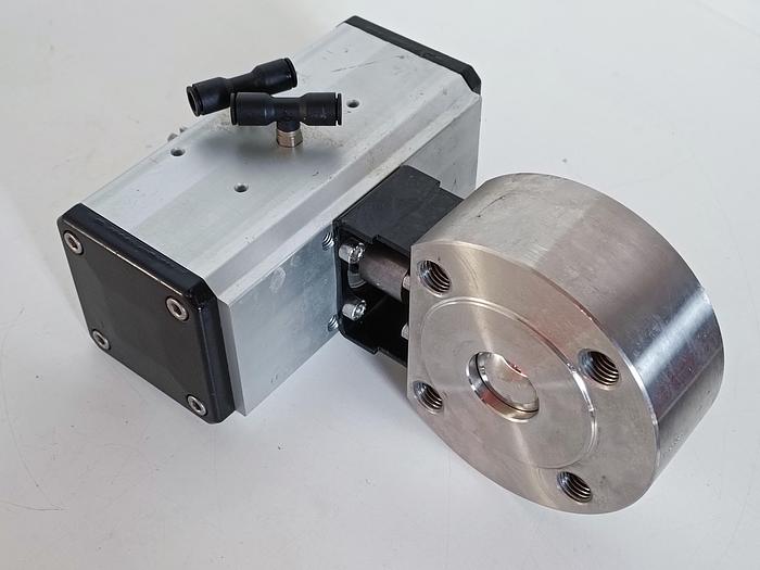 Gebraucht Edelstahl Kompakt Kugelhahn mit Pneumatikantrieb, getestet, DN32, Omol, gebraucht