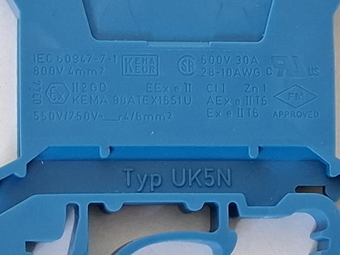 49 Stück Reihenklemmen, UK5 N BU, Phönix, neu