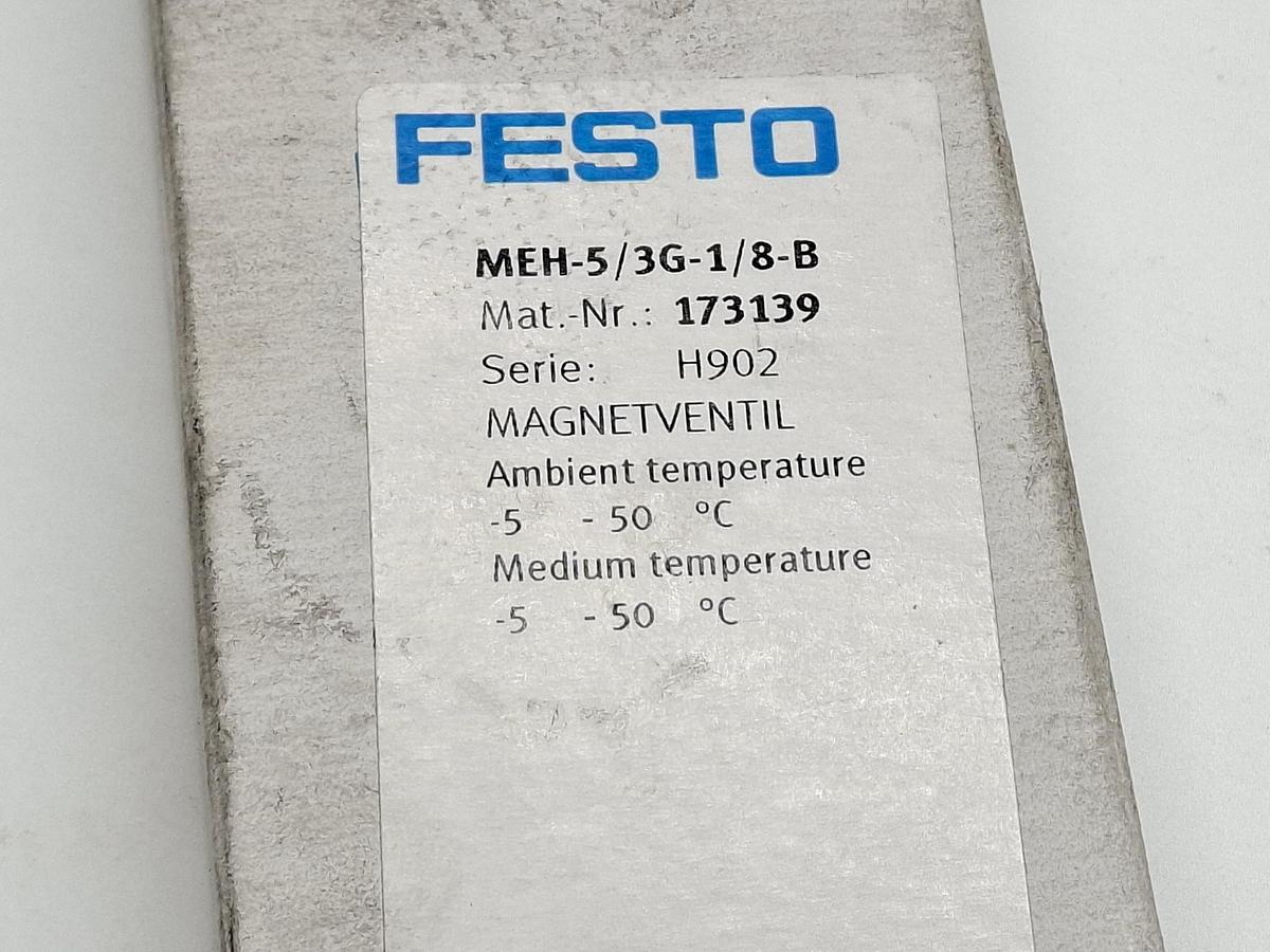 Magnetventil, 173139, MEH-5/3G-1/8-B, Festo, neu