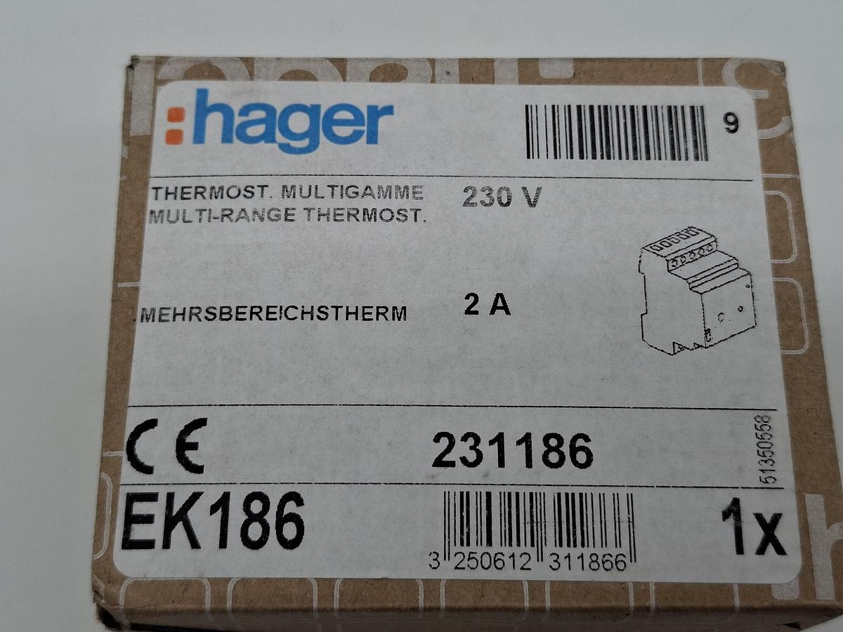 Thermostat, EK186, Hager, neu