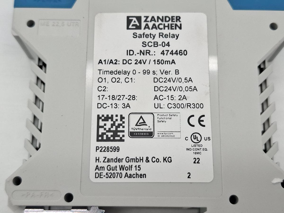 Sichere Zeitsteuerung, SCB-04, Zander, neu