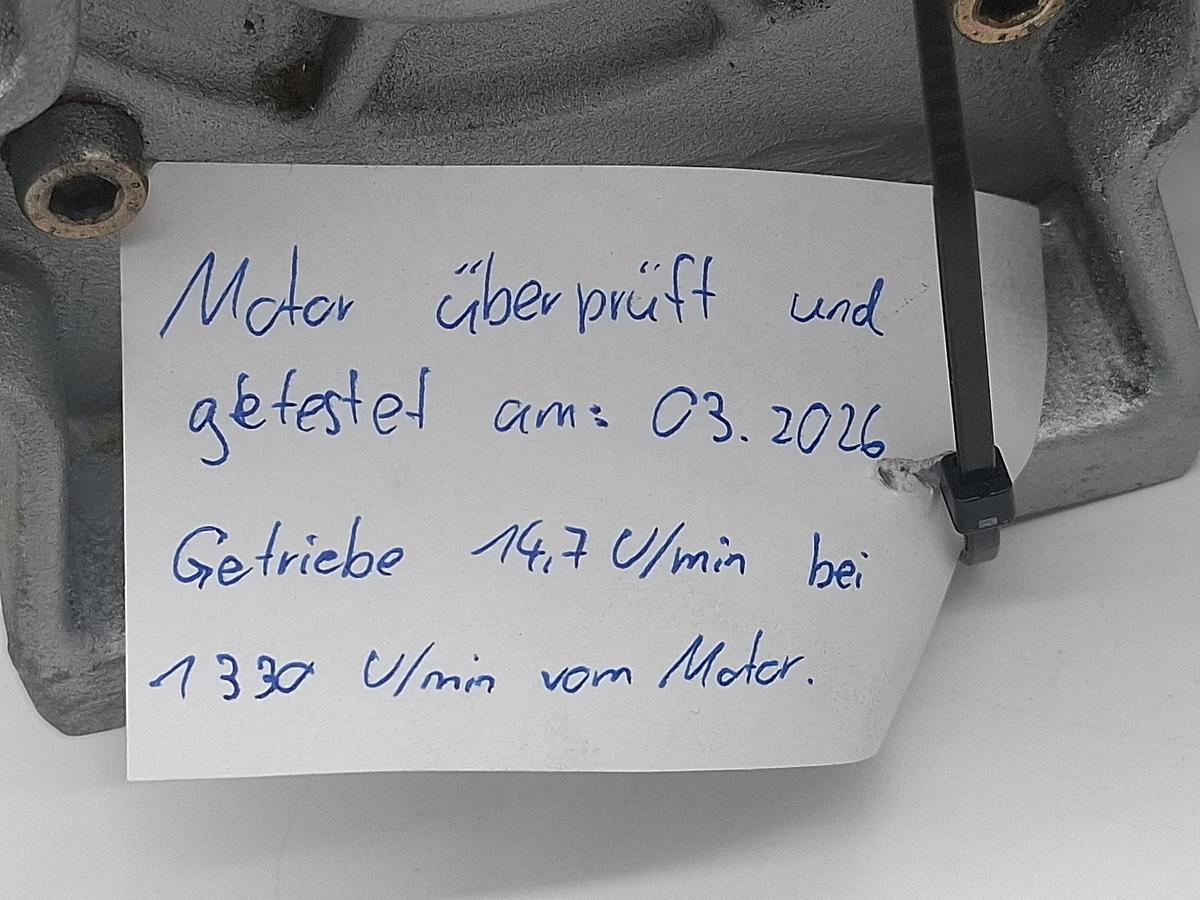 Gebraucht Getriebemotor, 1330rpm/14,7rpm, 0,18KW, I=90,5, Zyklomat, gebraucht getestet