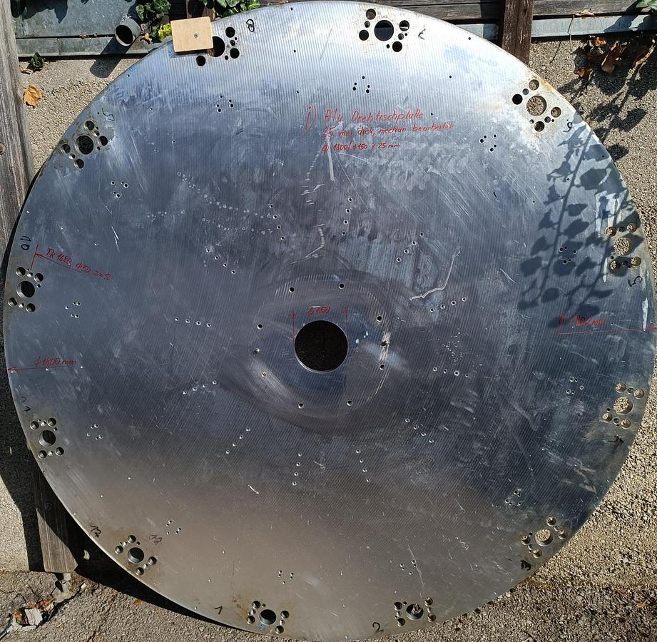 Gebraucht Gerade Aluminiumplatte, Konstruktionsalu, 25mm dick, D1800/D150x25mm, 163kg , gebraucht