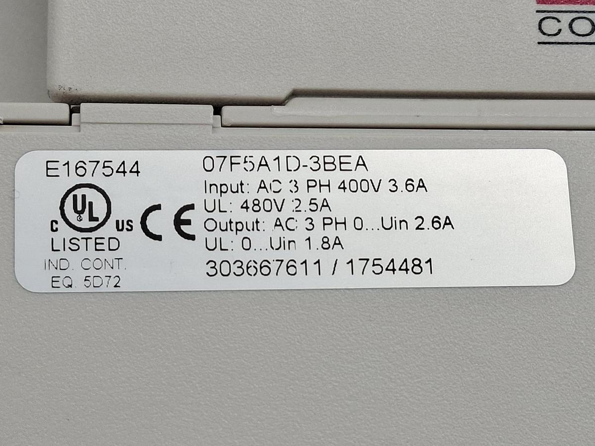 Frequenzumformer Combivert F5, 1,8 KVA, 07F5A1D-3BEA, KEB, neuwertig