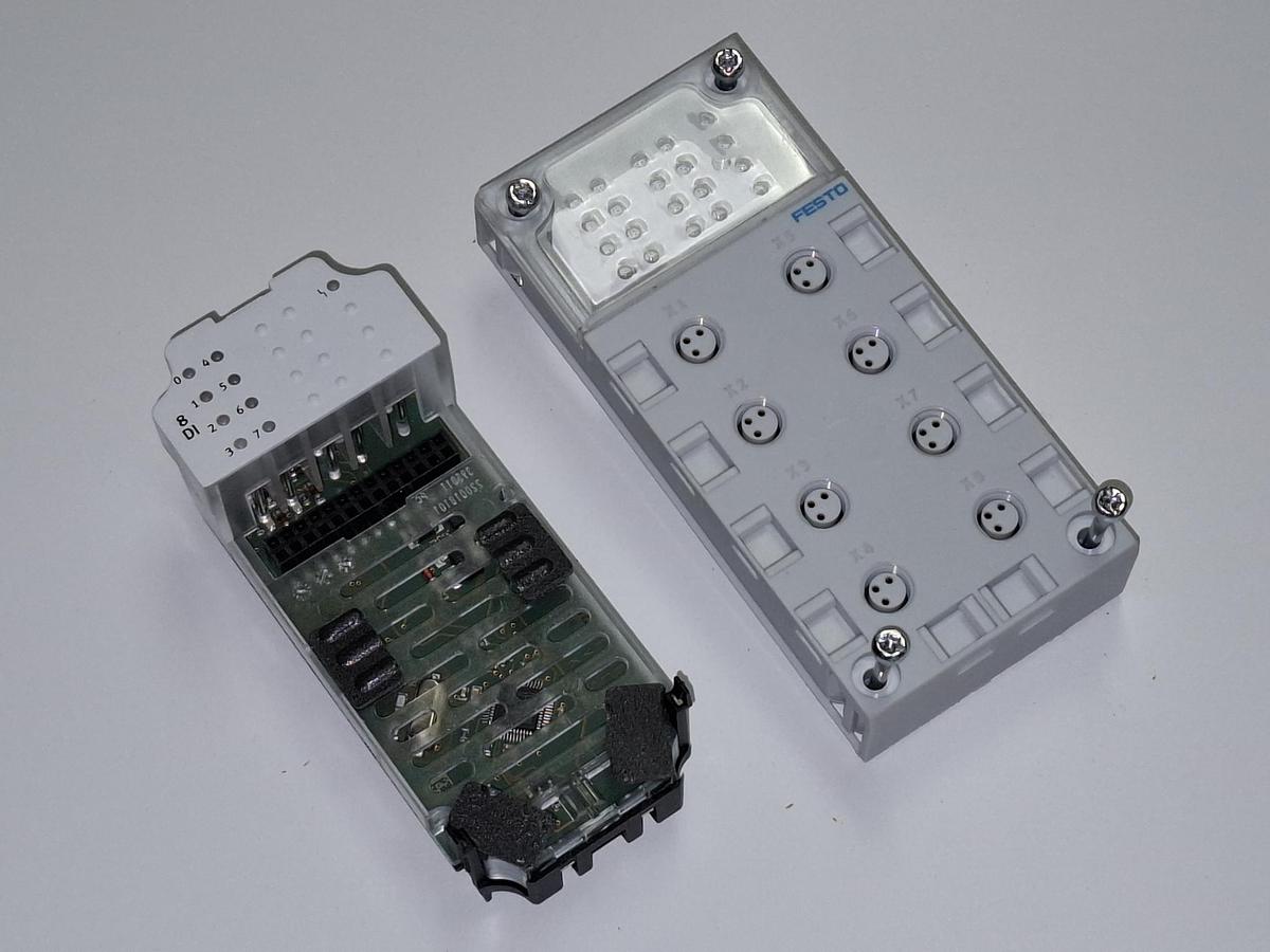 Eingangsmodul + Anschlussblock,  195750 + 195706, Original Festo, neu