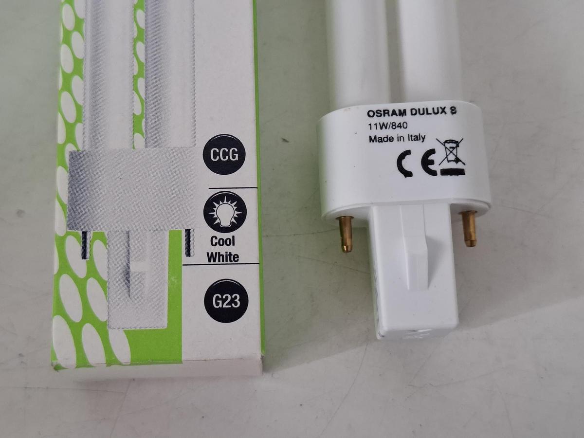 20 Stück Kompaktleuchtstofflampen, Dulux S 11W, Osram, neu