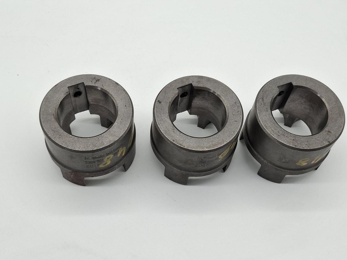 3 Stück Kupplungshälften, D48mm, SP380044 Spidex, GG38/45 R+L Hydraulics, neuwertig