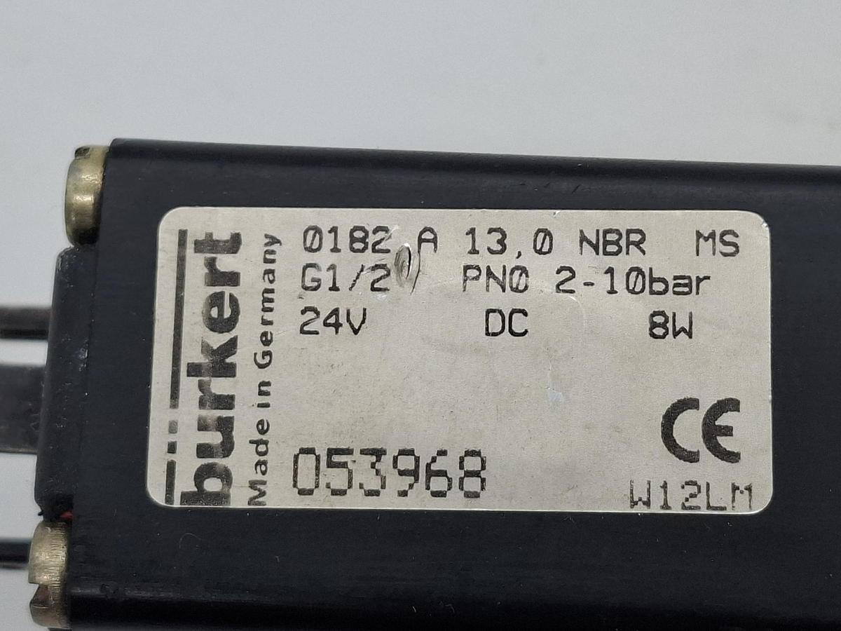 Magnetventil, 0182 A 13,0 NBR MS, G1/2", Bürkert, neuwertig