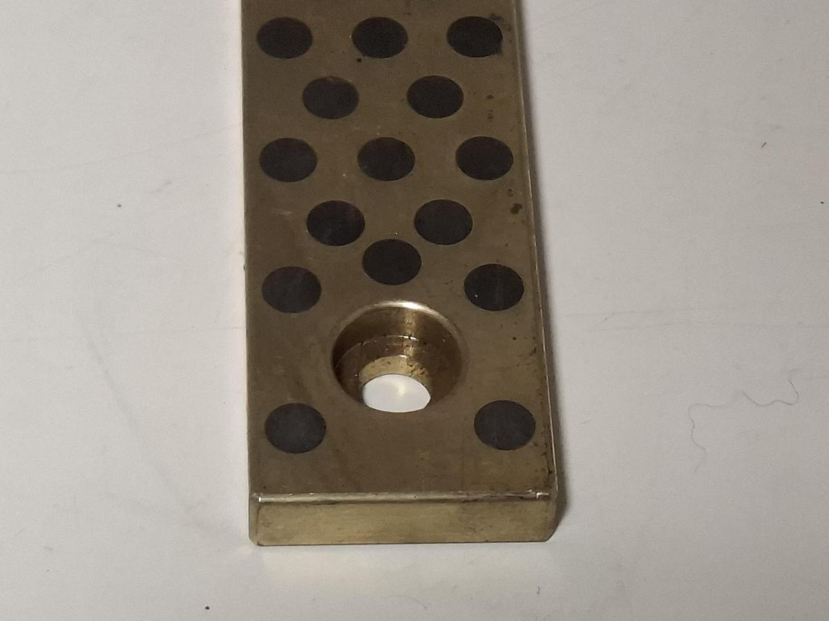 2 Stück Bronze Gleitlagerplatte mit Graphiteinsätzen, 350x35x10mm, , neu