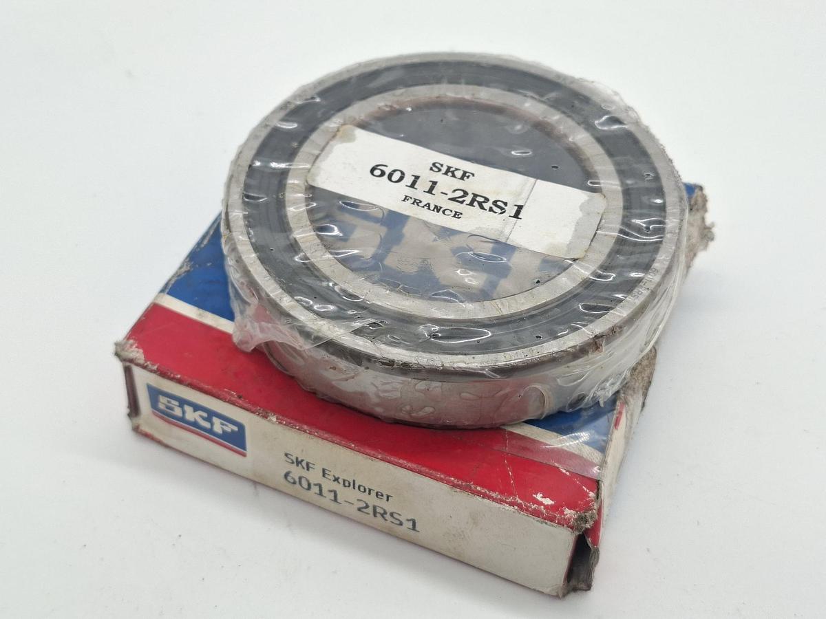 5 Stück Rillenkugellager, 6011-2RS1, SKF, neu