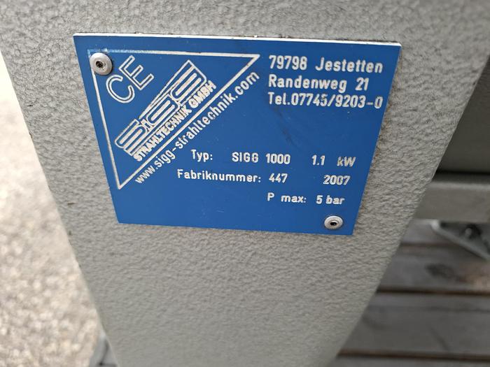 Gebraucht Injektorstrahlanlage + Staubabscheider, TR140 + 1000, SIGG, gebraucht