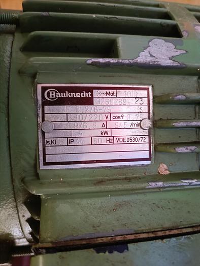 Gebraucht Elektromotor, 380/220V, 945rpm, 1,5KW, getestet, F2.2/6-75, Bauknecht, gebraucht
