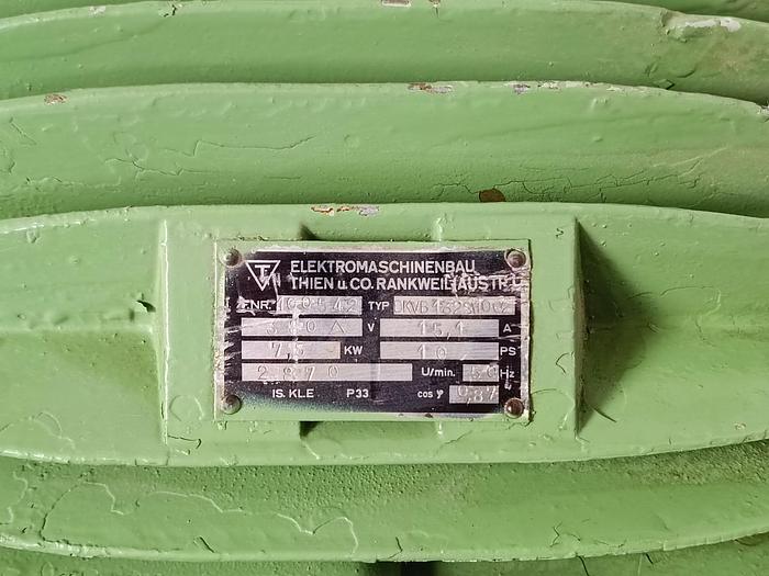 Gebraucht Elektromotor, 7,5 KW, 2870rpm, 400V, DKVB132S/1002, Thien / Rankweil, gebraucht