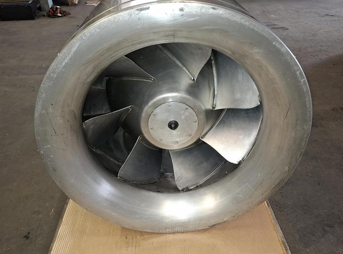 Gebraucht Hochdruck Rohrventilator aus Alu, AD710mm, TDE 500 D4, Ruck, gebraucht
