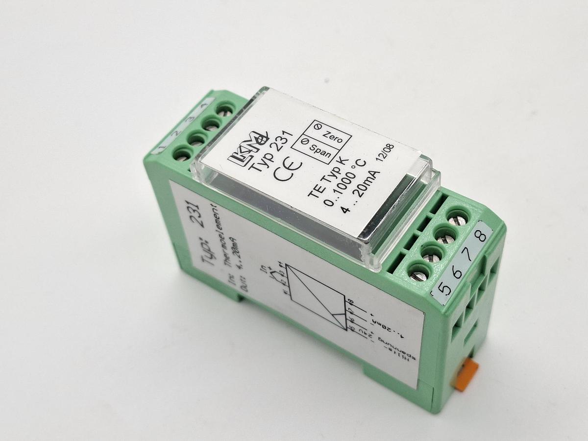 Messumformer, 0-1000°C, Typ K, LKM 231, LKM Electronic, neu