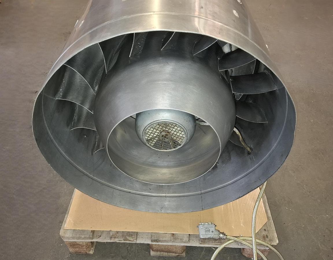 Gebraucht Hochdruck Rohrventilator aus Alu, AD710mm, TDE 500 D4, Ruck, gebraucht