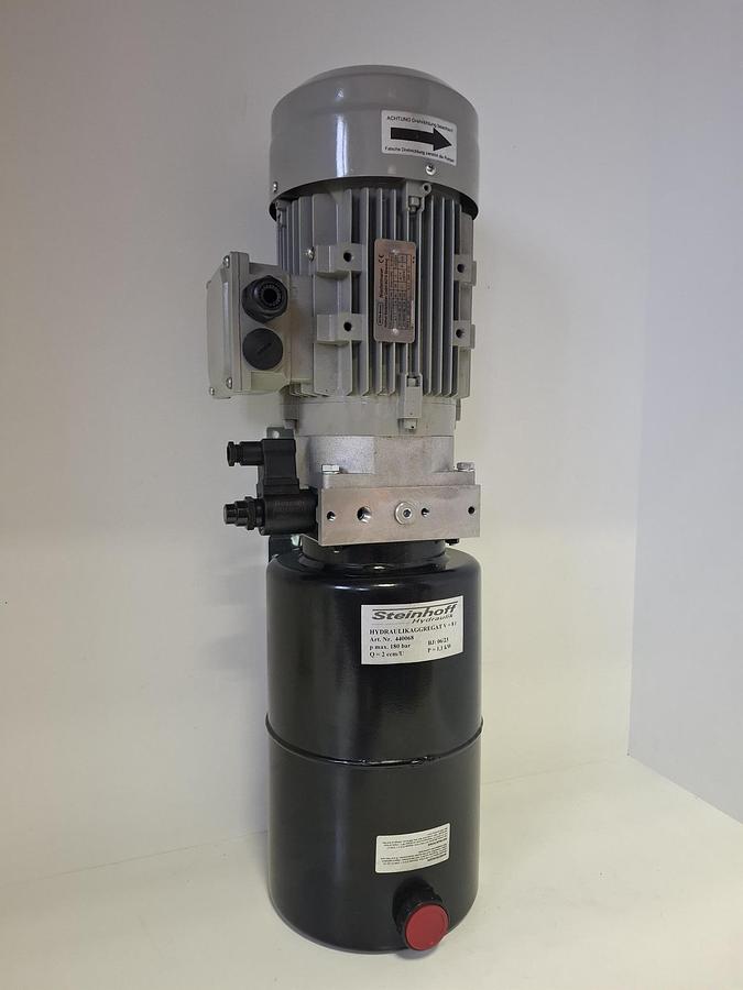 Einfach wirkende Hydraulikpumpe, V=8L, P max.180bar, 2ccm/U, 1,1KW, Steinhoff, neu
