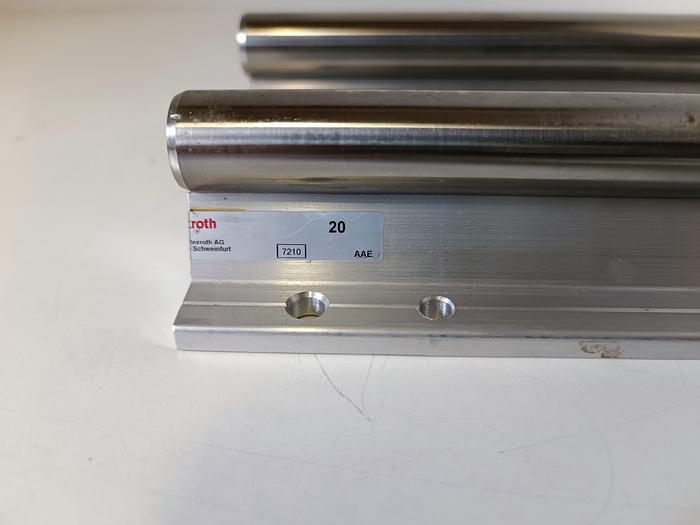 2 Stück Linearführung Welle+Tragschiene, 345mm, D20mm, WM-20-AFE1, Rexroth, neu