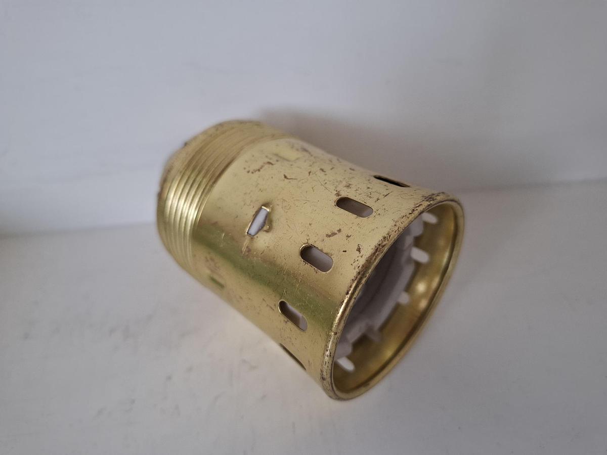 3 Stück Lampenfassungen aus Messing, E40, Vossloh, neuwertig