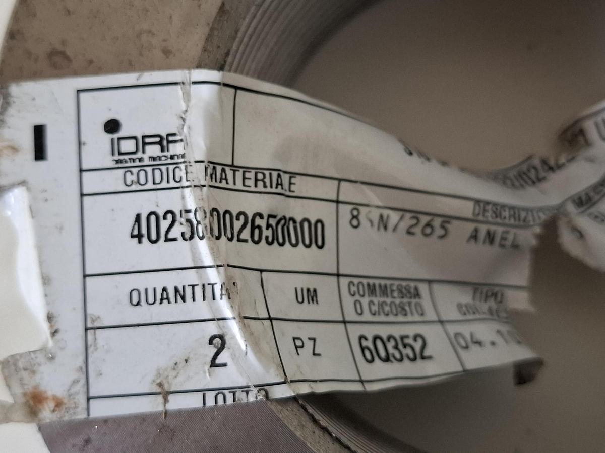 6 Stück Sondermuttern für Idra 1800, 8SN/265, 40258002650000, Idra, neu