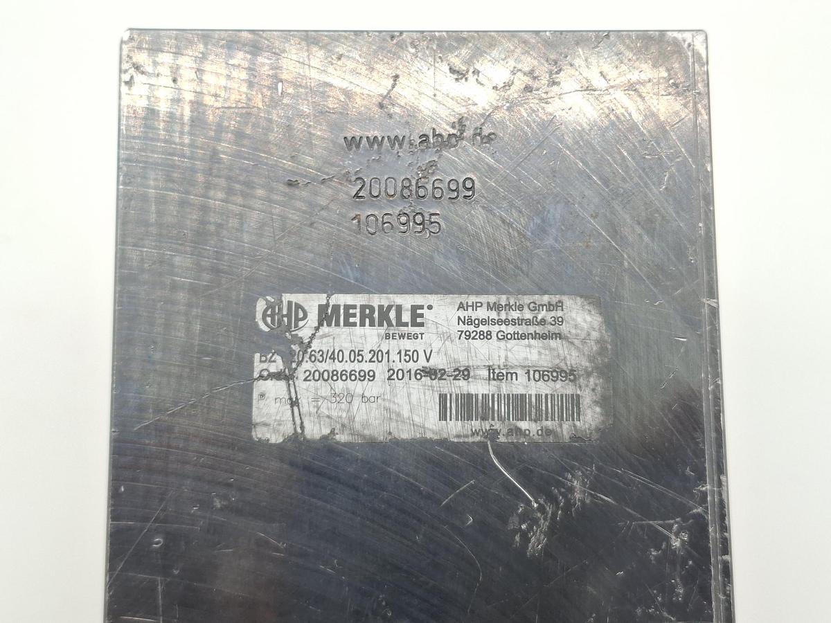 Blockzylinder, Hub 150mm, BZ 320.63/40.05.201.150 Merkle, neuwertig