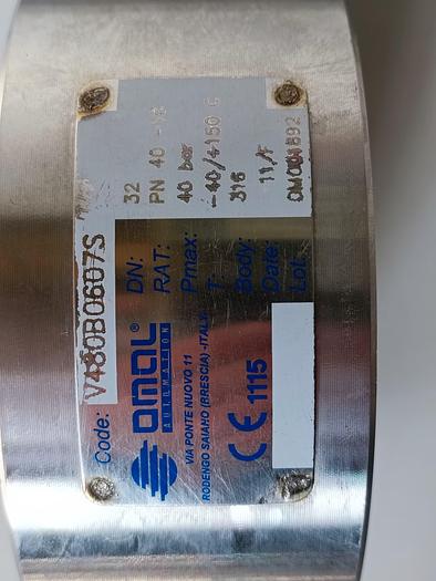 Gebraucht Edelstahl Kompakt Kugelhahn mit Pneumatikantrieb, getestet, DN32, Omol, gebraucht