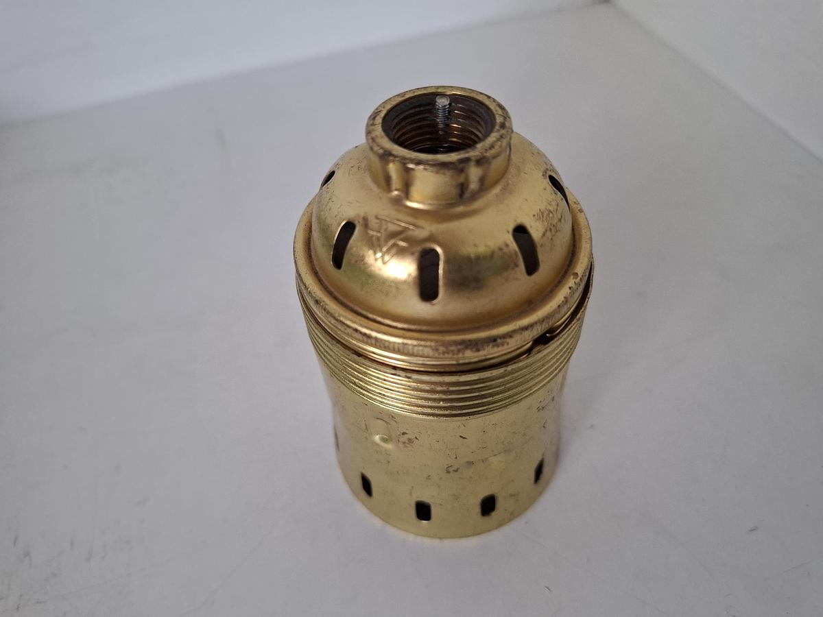 3 Stück Lampenfassungen aus Messing, E40, Vossloh, neuwertig