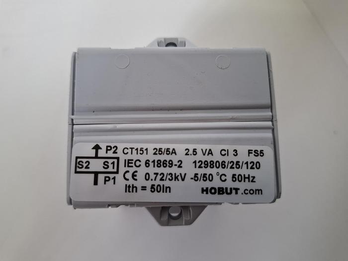 5 Stück Stromwandler, 25/5, 2,5VA, CTI151, 287-3125, Hobut, neuwertig