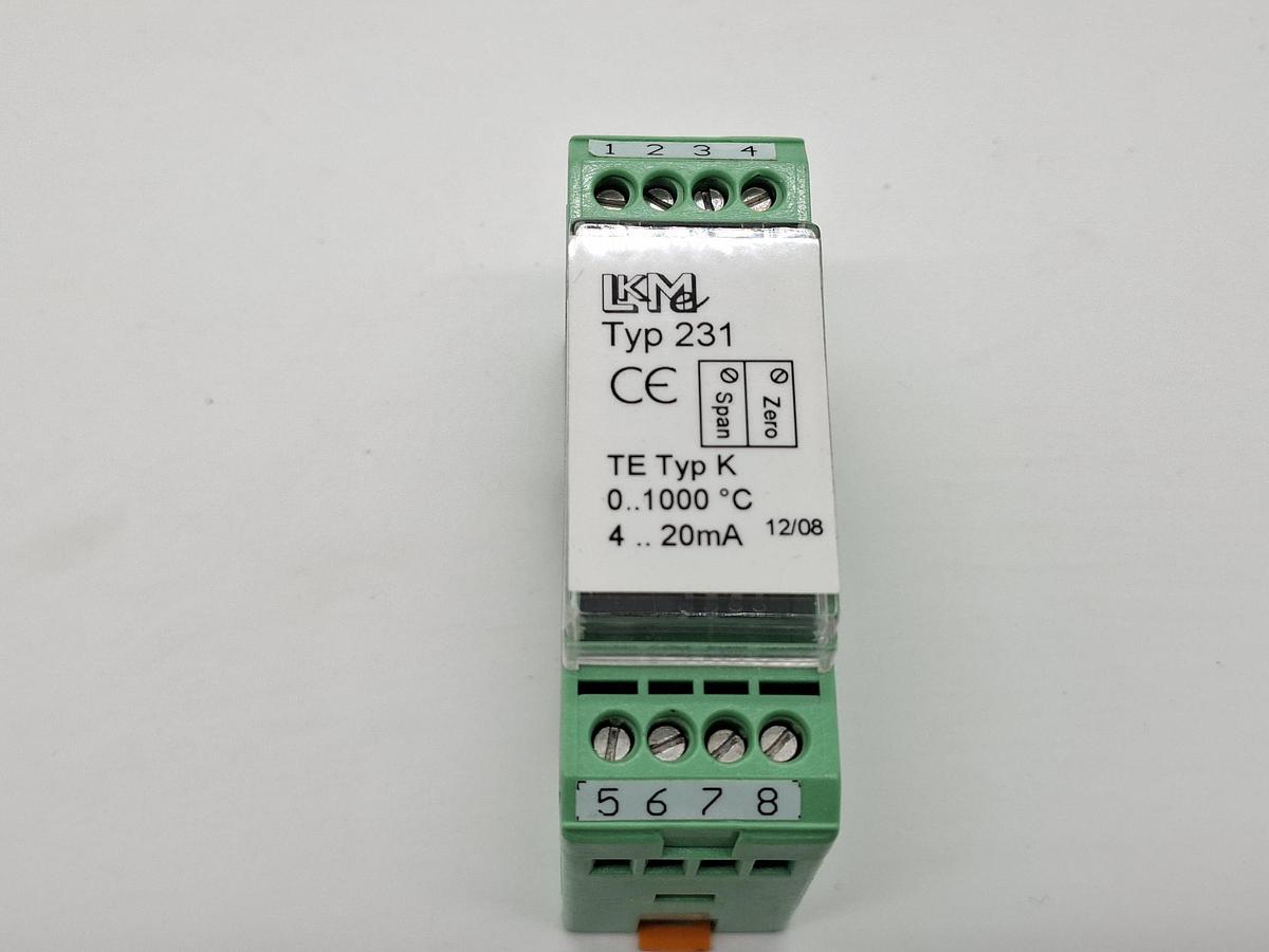 Messumformer, 0-1000°C, Typ K, LKM 231, LKM Electronic, neu