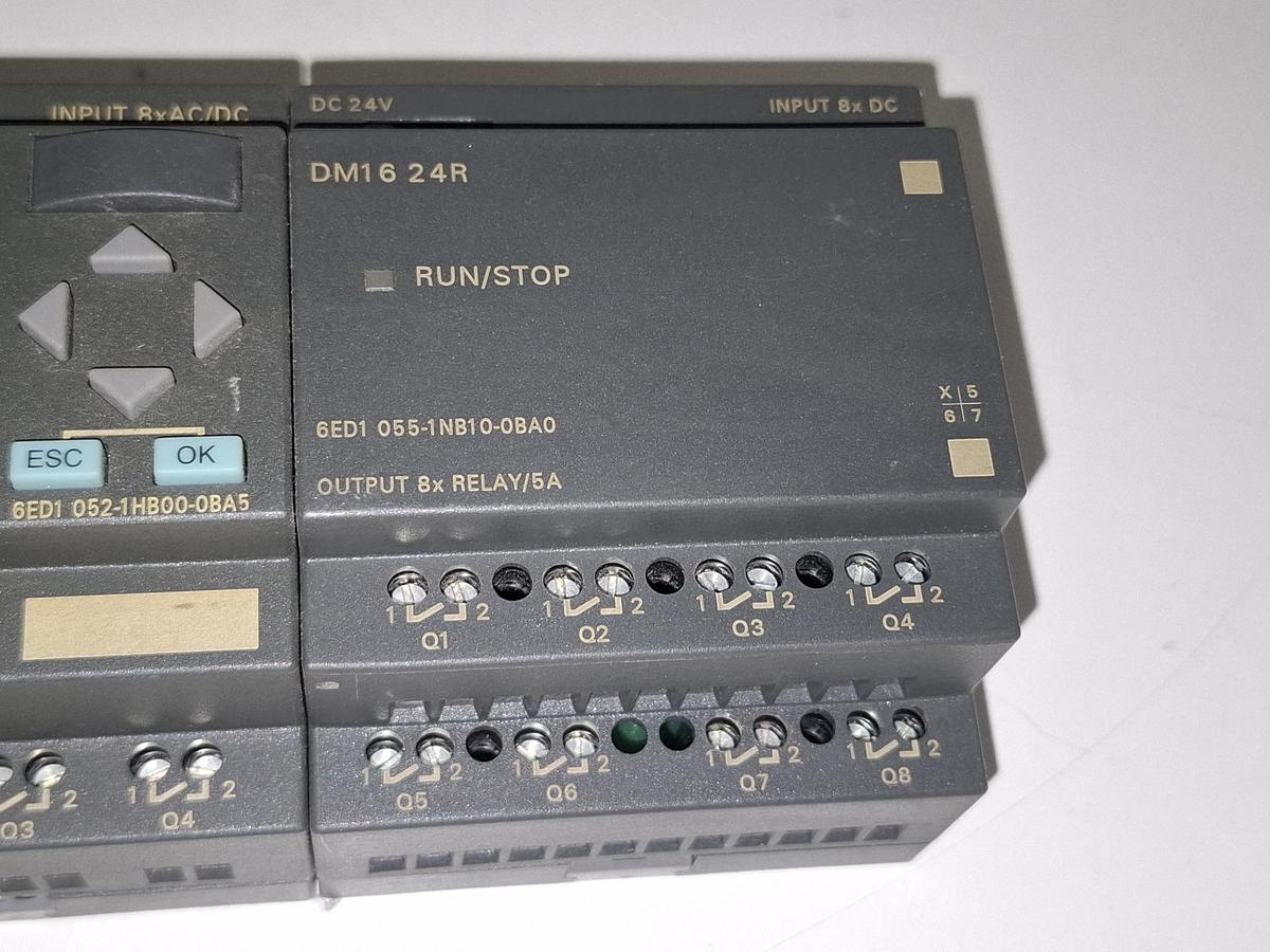 Gebraucht Logo 24RC + DM16 24R, 6ED1 052-1HB00-0BA5 + 6ED1 055-1NB10-0BA0, Siemens, gebraucht