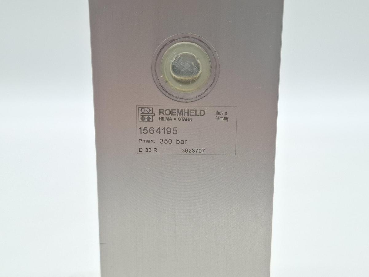 Blockzylinder mit polygoner Kolbenstange, 350 bar, Hub 100mm, 1564195, Roemheld, neu