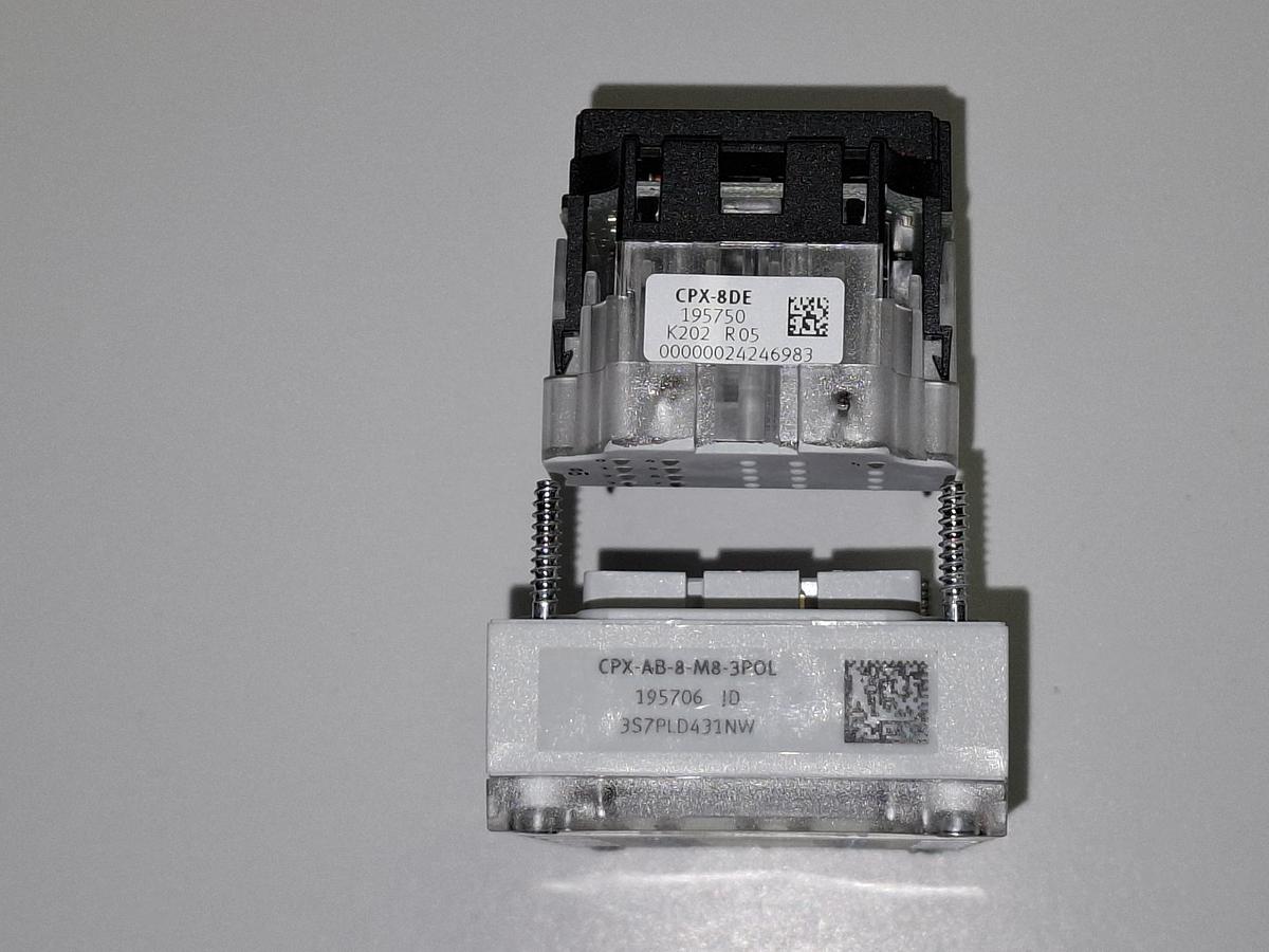 Eingangsmodul + Anschlussblock,  195750 + 195706, Original Festo, neu