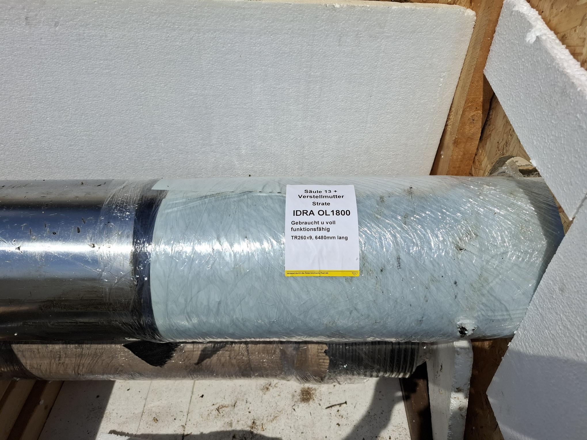 Gebraucht Ersatzsäule für IDRA OL1800 + Verstellmutter, D260mmx6480mm, (13), Idra, gebraucht