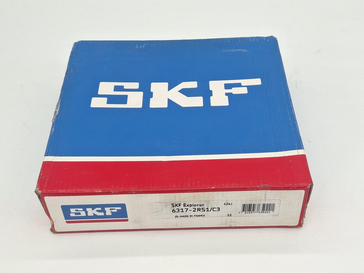 1 Stück Rillenkugellager, 6317-2RS1/C3, SKF, neu