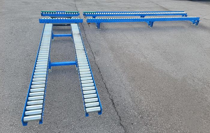 Palettenrollenbahn mit Drehtisch, 10,2m Kraus, neuwertig -70%