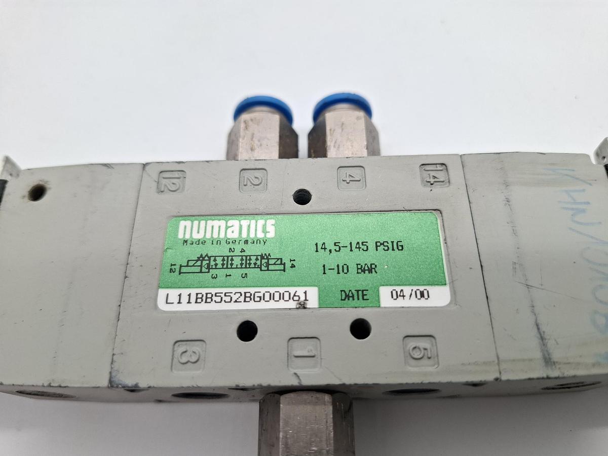 Gebraucht Magnetventil, L11BB552BG00061, Numatics, gebraucht