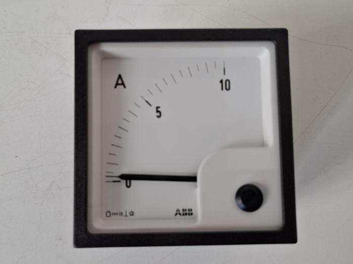 Anzeigegerät, Drehspulinstrument, PQ72, 0-10A, 72x72mm, ABB, neuwertig