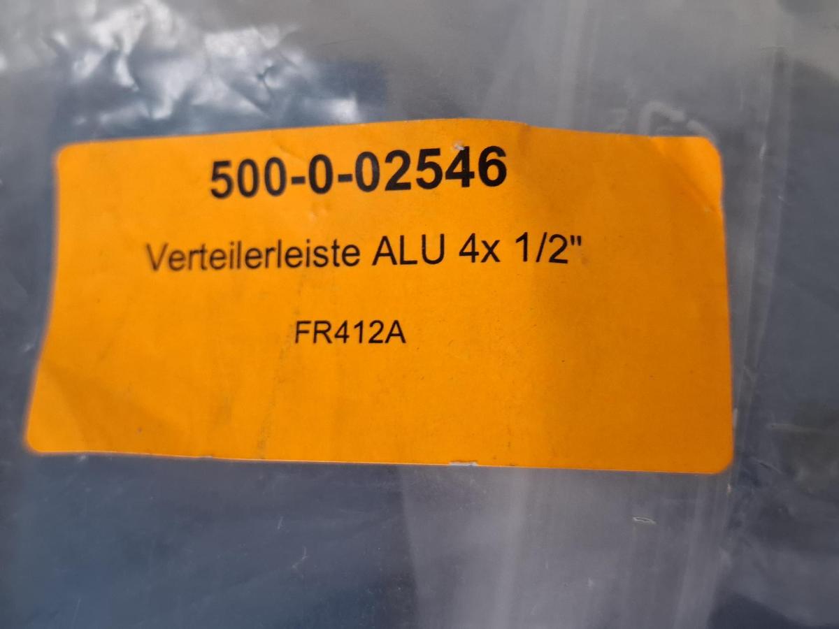 5 Stück Verteilerleiste Alu, 4x1/2", FR412A, , neu