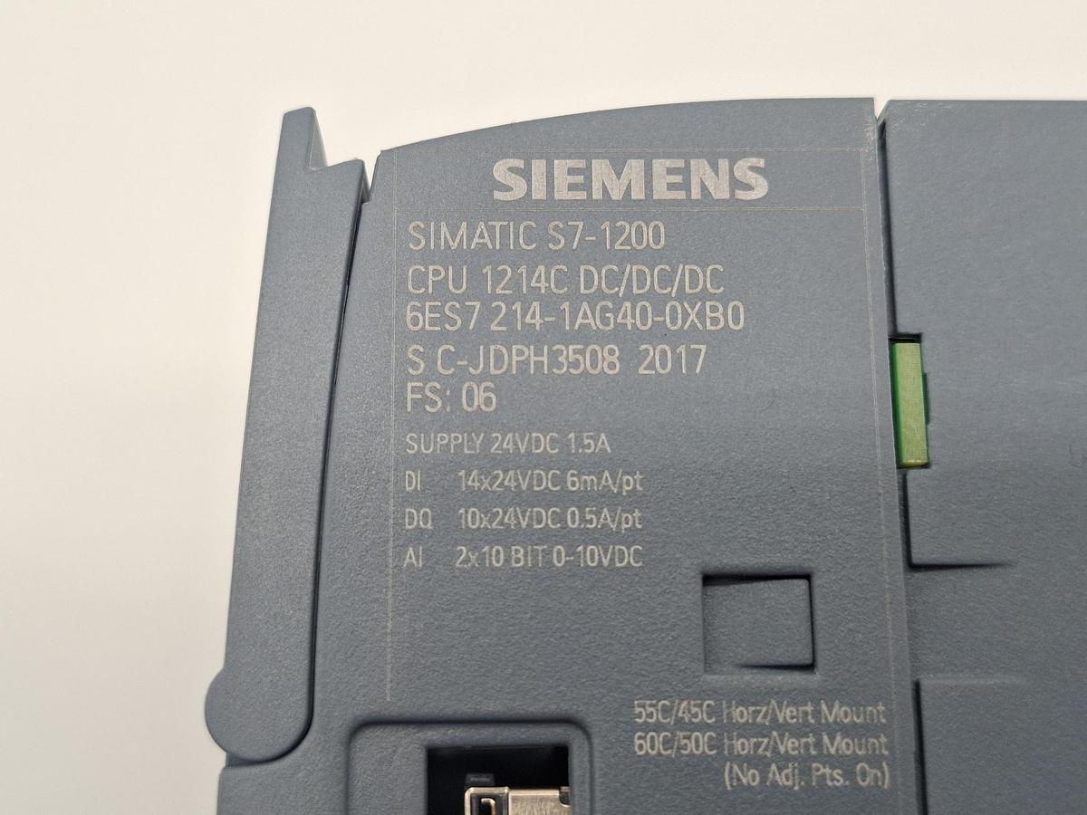 Gebraucht SIMATIC S7-1200, CPU 1214C, 6ES7 214-1AG40-0XB0, Siemens, gebraucht-Funktionszusicherung